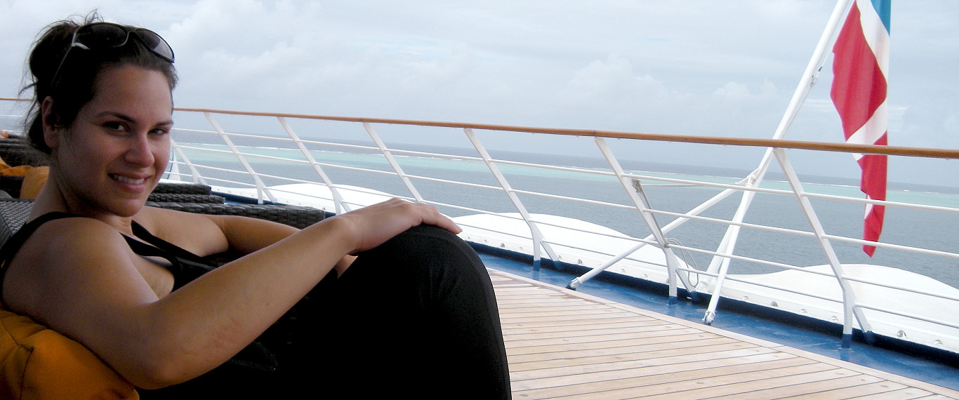 Cruise ship sailing during a relaxing ocean vacation